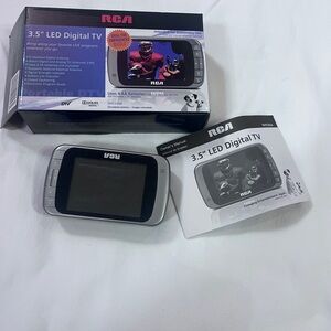 RCA 3.5" LED Portable Digital TV - Silver/Black